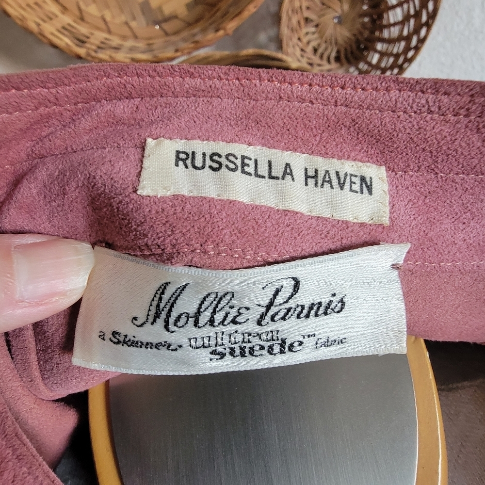 Vintage Russella Haven Suede Dress – Union Made – Mollie Parnis - Picture 9 of 12